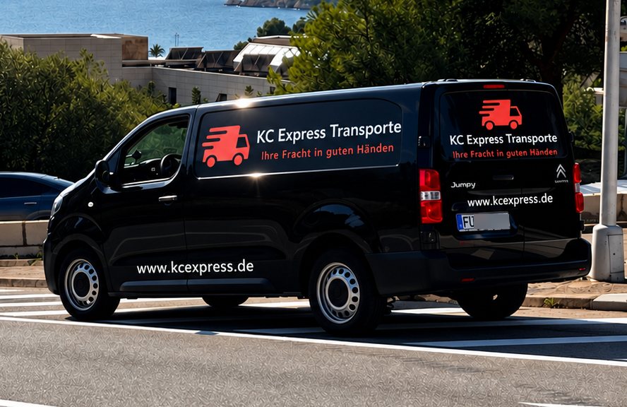 Transporter von KC Express unterwegs